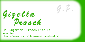 gizella prosch business card